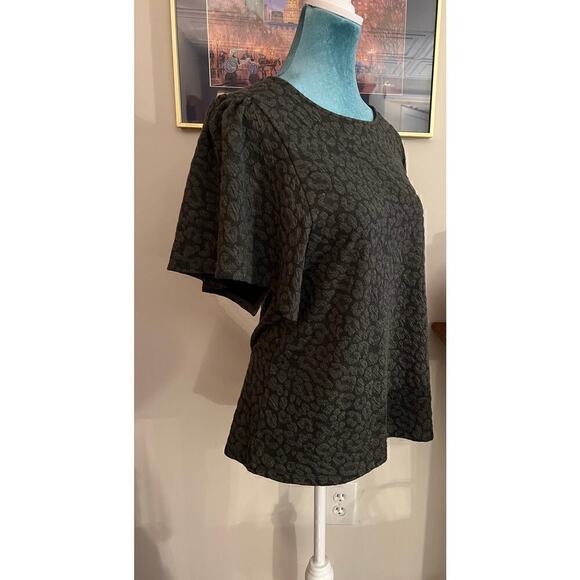 Gray Top with animal print  from Rose + Olive - Picture 2 of 6